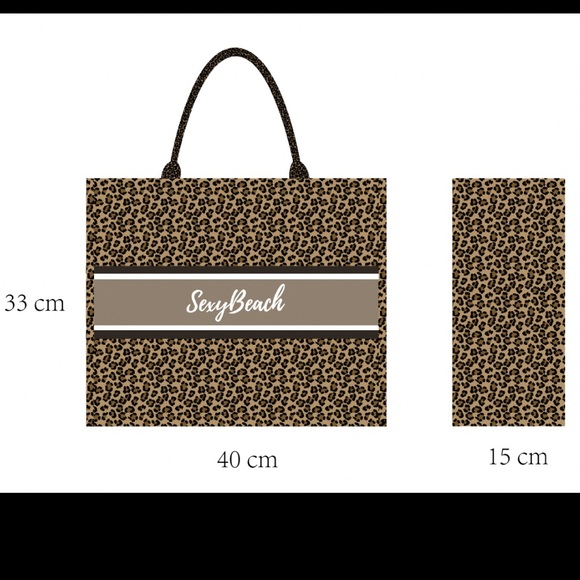 New  Leopard Print Tote Waterproof Canvas beach vacation Travel girls trip  bag - Picture 6 of 12